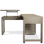 Prelude Swivel Lift Top L-Desk by Riverside, Casual Taupe 39630