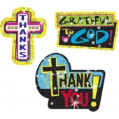 Give Thanks Sparkle Stickers - Large