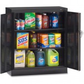 Tennsco Counter High Black Storage Cabinet 36W x 18D x 42H