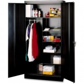 Tennsco Black Combination Wardrobe/Storage Cabinet 36W x 18D x 72H