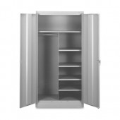Tennsco Light Gray Combination Wardrobe/Storage Cabinet 36W x 18D x 72H