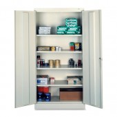 Tennsco Standard Two Door Light Gray Storage Cabinet 36W x 18D x 72H