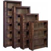 Contemporary Alder Bookcase by Aspenhome, 4 Sizes, Tobacco