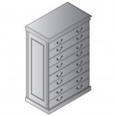 Townsend Collection 4 Drawer Lateral File Cabinet