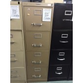 Retro Four Drawer Filing Cabinet, Tan Finish