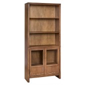 Sandro Bookcase w/2 Doors by Aspenhome, Brushed Bourbon