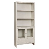 Sandro Bookcase w/2 Doors by Aspenhome, Brushed White 