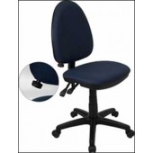 Navy Blue Fabric Multi-Function Task Chair with Adjustable Lumbar Support 