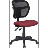 Burgundy Fabric & Mesh Task Chair