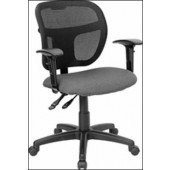 Gray Fabric & Mesh Task Chair with Arms