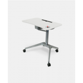 X-Table Mobile Height-Adjustable Desk by X-Chair, White