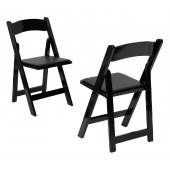 Set of 2 - HERCULES Black Wood Folding Chair