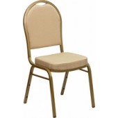 Beige Fabric Banquet Chair