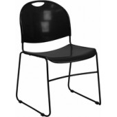 880 lb. Capacity Ultra Compact Stack Chair with Black Frame