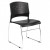 Boss Black Stack Chair With Chrome Frame, (1 chair)