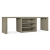  Hooker Furniture Home Office Linville Falls 96" Desk with Open Shelves and 2 Legs