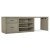 Hooker Furniture Home Office Linville Falls 96" Desk with Small File, Open Shelves and Leg