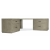 Hooker Furniture Home Office Linville Falls Corner Combo with 2 Lateral Files