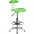 Vibrant Apple Green and Chrome Drafting Stool with Tractor Seat 