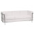 HERCULES Regal Series Contemporary Melrose White LeatherSoft Sofa with Encasing Frame