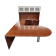 Closeout, Cherryman U-Shaped Peninsula Desk with Hutch 