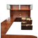 Closeout, Cherryman U-Shaped Peninsula Desk with Hutch 