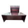 Closeout, Cherryman Bowfront Desk and Credenza Shell with Hutch
