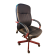 Preowned Faux Leather Executive Chair, Black
