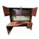 Preowned Credenza Desk with Corner Extension and Hutch