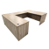 Laminate U-Shape Desk Shell, in Multiple Finishes