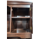 Preowned Mahogany Laminate Credenza Desk and Hutch
