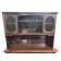 Preowned Mahogany Laminate Credenza Desk and Hutch