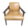 Preowned West Elm Mid-Century Leather and Wood Chair, Williams Sonoma