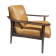 Preowned West Elm Mid-Century Leather and Wood Chair, Williams Sonoma