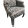 Preowned Damask Lounge Chair with Casters