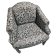 Preowned Damask Lounge Chair with Casters