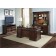 Brayton Manor Jr Executive Medial Lateral File Cabinet Cognac Finish In Complete Office Setting