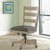 Wood Back Upholstered Desk Chair Perspectives Collection - Sun Drenched Acacia Finish