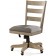 Wood Back Upholstered Desk Chair Perspectives Collection - Sun Drenched Acacia Finish
