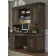 Credenza hutch atop matching credenza