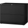 Lorell Fortress Series Two Drawer 42"W Lateral File Cabinet Black LLR60554
