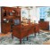 Antigua Executive Desk shown with Swan Executive High Back Chair 7480-836, Lateral File 7480-16, Overhead Storage 7480-46 ,and Computer Credenza 7480-22A, each item sold separately.