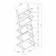 Colella 5-shelf Ladder Bookcase, Cappuccino