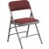 HERCULES SERIES CURVED TRIPLE BRACED & QUAD HINGED FABRIC UPHOLSTERED METAL FOLDING CHAIR