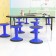 Carter Adjustable Height Kids Flexible Active Stool for Classroom and Home with Non-Skid Bottom in Blue, 14" - 18" Seat Height 