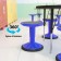 Carter Adjustable Height Kids Flexible Active Stool for Classroom and Home with Non-Skid Bottom in Blue, 14" - 18" Seat Height 
