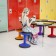 Carter Adjustable Height Kids Flexible Active Stool for Classroom and Home with Non-Skid Bottom in Blue, 14" - 18" Seat Height 