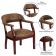 Diamond Bomber Jacket Brown Luxurious Conference Chair with Accent Nail Trim