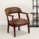 Diamond Bomber Jacket Brown Luxurious Conference Chair with Accent Nail Trim