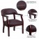 Diamond Burgundy LeatherSoft Conference Chair with Accent Nail Trim 